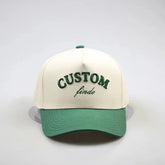 Wholesale Custom Embroidered Two Tone 5 Panel Baseball Cap Vintage Trucker Snapback Dad Hat for Men and Women